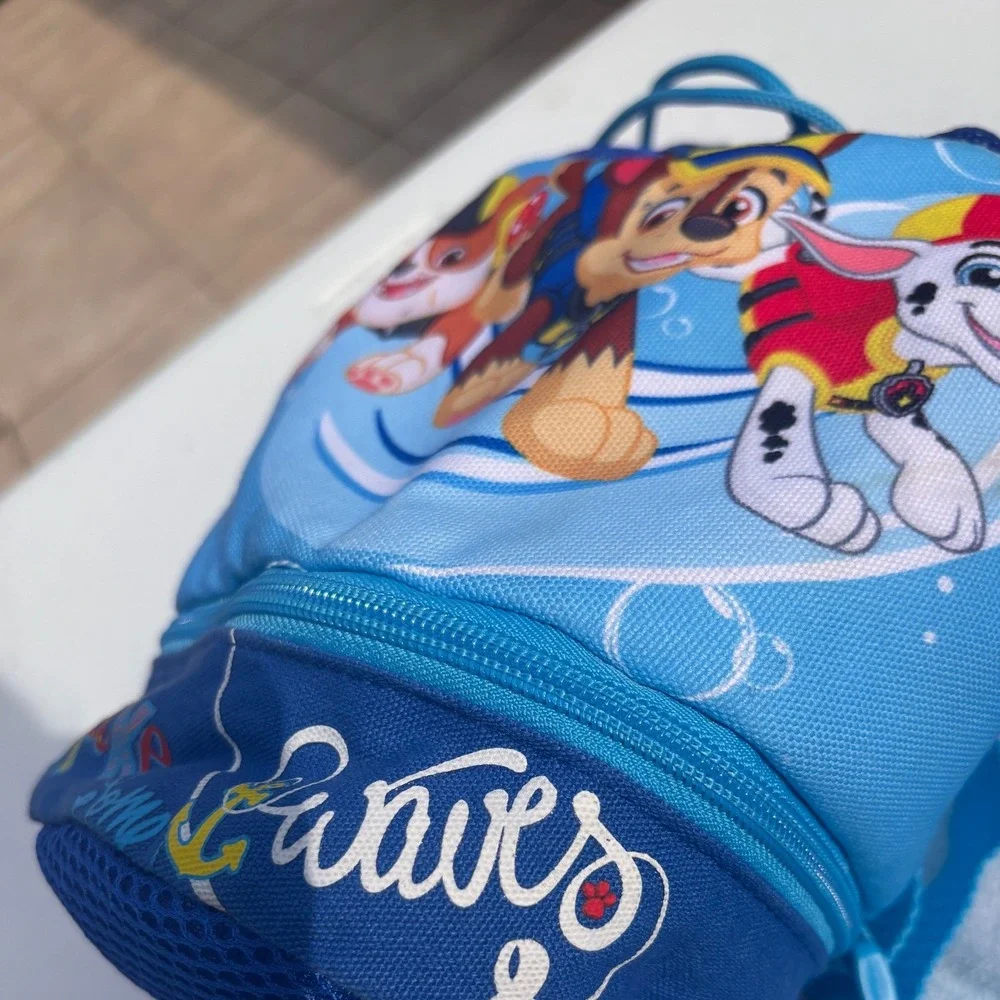 Paw Patrol Beach Towel and Backpack Set Kids Blue Make Some Waves